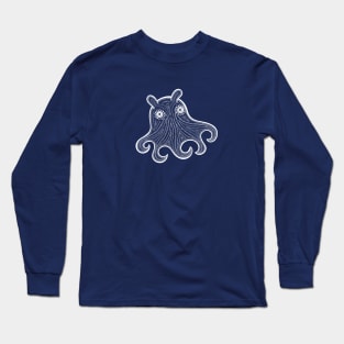 Flapjack or Dumbo Octopus drawing - cute ocean creature art Long Sleeve T-Shirt